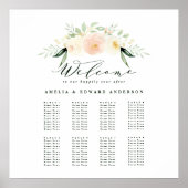 Blush, perzikflora + naaldplank poster (Voorkant)