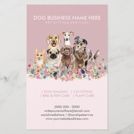 Blush Pet Sitter Groomer Dogs (Achterkant)