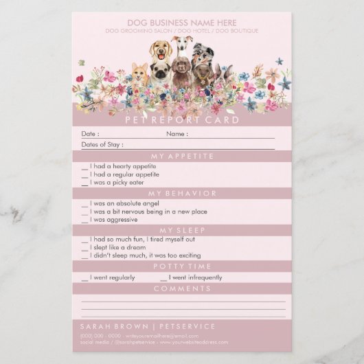 Blush Pet Sitter Groomer Dogs (Voorkant)