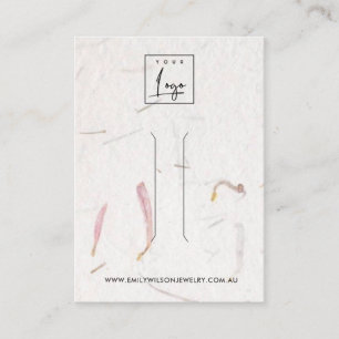 BLUSH PETAL HANDGEMAAKT PAPIER HAARCLIP DISPLAY KA VISITEKAARTJE