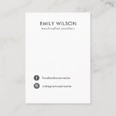 BLUSH PETAL HANDGEMAAKT PAPIER HAARCLIP DISPLAY KA VISITEKAARTJE (Achterkant)