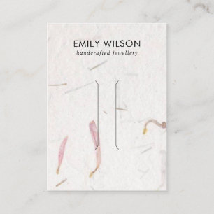 BLUSH PETAL HANDGEMAAKT PAPIER HAARCLIP DISPLAY KA VISITEKAARTJE