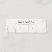 BLUSH PETAL HANDGEMAAKTE PAPIEREN STUD OORBEL DISP MINI VISITEKAARTJE (Voorkant)