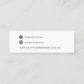 BLUSH PETAL HANDGEMAAKTE PAPIEREN STUD OORBEL DISP MINI VISITEKAARTJE (Achterkant)