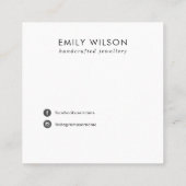 BLUSH PETAL HANDGEMAAKTE PAPIEREN STUD OORBEL DISP VIERKANTE VISITEKAARTJE (Achterkant)