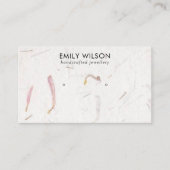 BLUSH PETAL HANDGEMAAKTE PAPIEREN STUD OORBEL DISP VISITEKAARTJE (Voorkant)