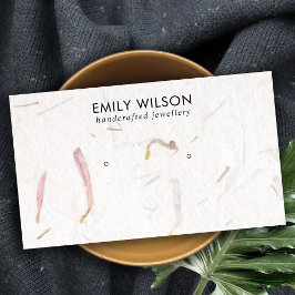BLUSH PETAL HANDGEMAAKTE PAPIEREN STUD OORBEL DISP VISITEKAARTJE