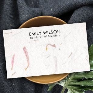 BLUSH PETAL HANDGEMAAKTE PAPIEREN STUD OORBEL DISP VISITEKAARTJE