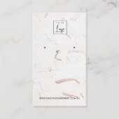 BLUSH PETAL HANDGEMAAKTE PAPIEREN STUD OORBEL DISP VISITEKAARTJE (Voorkant)