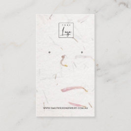 BLUSH PETAL HANDGEMAAKTE PAPIEREN STUD OORBEL DISP VISITEKAARTJE