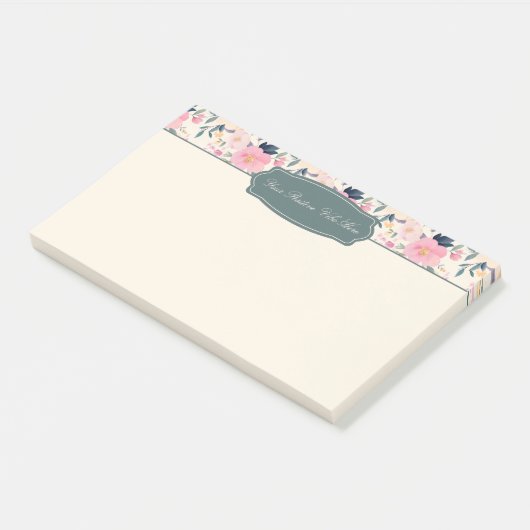 Blush Petals Pink Bloom Elegant Post-it® Notes (Schuin)