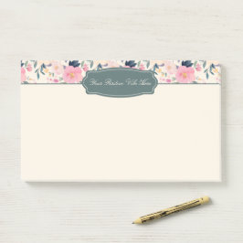 Blush Petals Pink Bloom Elegant Post-it® Notes