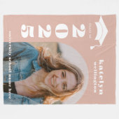 Blush Photo-Afstuderen Fleece Deken (Voorkant (Horizontaal))