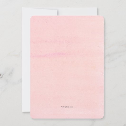 Blush Photo Birthday Party-uitnodigingen Kaart (Achterkant)