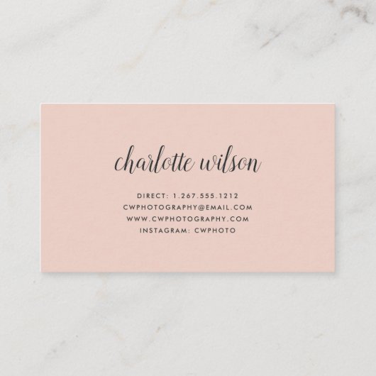 Blush Photo Collage | Fotograaf Visitekaartje (Achterkant)