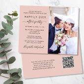 Blush Photo QR Code Weddenschappen Reception Invit