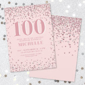 Blush Pink 100ste verjaardag Kaart