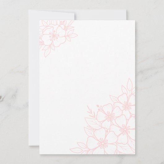 Blush Pink 100ste verjaardagsfeestje Kaart (Achterkant)