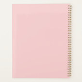 Blush Pink 2025 Eenvoudig script Girly Monogram Na Planner (Achterkant)
