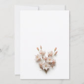 Blush Pink 3D Flowers  Kaart (Achterkant)