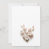 Blush Pink 3D Flowers  Kaart (Achterkant)