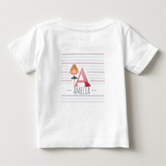 Blush Pink "A" Monogram Ballerina (Achterkant)