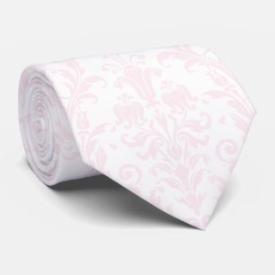 Blush Pink Acanthus Floral Damask Wedding Stropdas