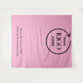 Blush Pink Achtergrond – Custom Business Logo Wandkleed (Voorkant (horizontaal))