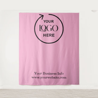 Blush Pink Achtergrond – Custom Business Logo Wandkleed