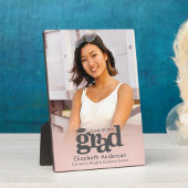 Blush Pink Afstuderen Foto Bold Typography Modern Fotoplaat