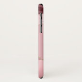 Blush Pink Agaat Roos Gold Glitter Monogrammed PLA Case-Mate iPhone Case (Achterkant/links)