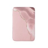 Blush Pink Agate Gold Glitter Badmat (Voorkant Verticaal)