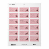 Blush Pink and Brown Floral Address Label (Full Sheet)