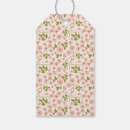 Blush Pink and Cream Arch Shape Wedding Cadeaulabel (Achterkant)