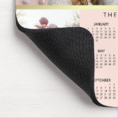 Blush Pink and Faux Gold 2017 Photo Calendar Muismat (Hoek)