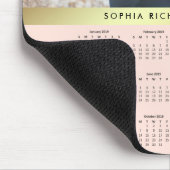 Blush Pink and Faux Gold 2019 Photo Calendar Muismat (Hoek)