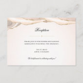 Blush Pink and Gold Agate Wedding Reception Informatiekaartje (Voorkant)