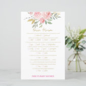 Blush Pink and Gold Baby shower Game PRINED (Staand voorkant)