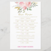 Blush Pink and Gold Baby shower Game PRINED (Voorkant)