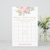 Blush Pink and Gold Baby shower Game PRINED (Staand voorkant)