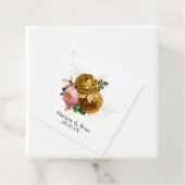 Blush Pink and Gold Floral Wedding Bedankjes Labels (In situ)