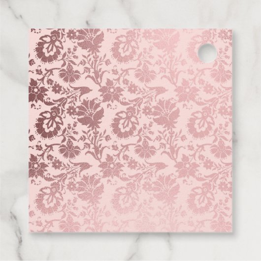 Blush Pink and Gold Floral Wedding Bedankjes Labels (Achterkant)