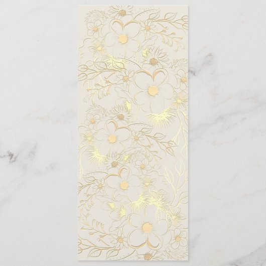 Blush Pink and Gold Floral Wedding Menu (Achterkant)