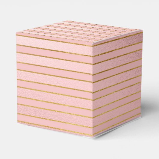 Blush Pink and Gold Foil Monogram - Jouw namen toe Bedankdoosjes (Achterkant)