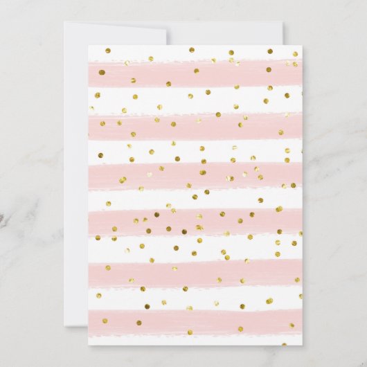 Blush Pink and Gold Let's Par-Tea Girl Birthday I Kaart (Achterkant)