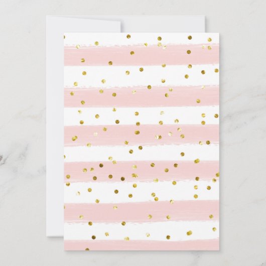 Blush Pink and Gold Moederdag Brunch Invitation Kaart (Achterkant)