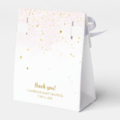 Blush Pink and Gold Over the Moon Baby shower Bedankdoosjes (Achterkant)