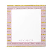 Blush Pink and Gold Personalized Notitieblok 5,5 x (Voorkant)