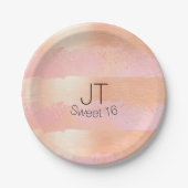 Blush Pink and Gold Personalized Paper Bord (Voorkant)