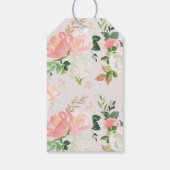Blush Pink and Gold Waterverf Floral Cadeaulabel (Achterkant)